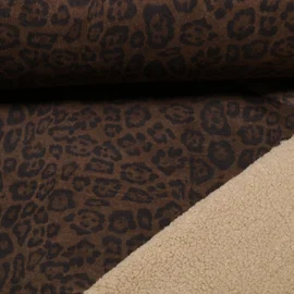 Scuba Wildlederimitat B-Trendy Leo mit Teddy Braun