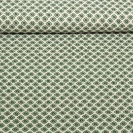 Seersucker Blumen Vintage Glatt Grün