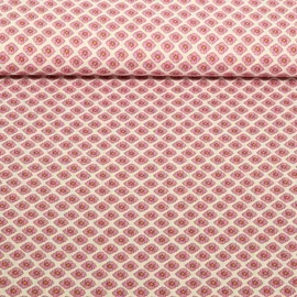 Seersucker Blumen Vintage Glatt Malve 