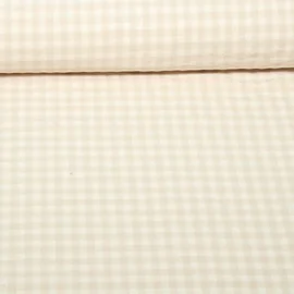 Seersucker Karo Beige Ecru