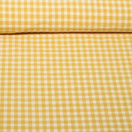 Seersucker Karo Gelb Ecru