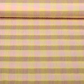 Seersucker Karo Rosa