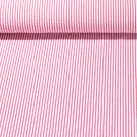 Seersucker Streifen Rot