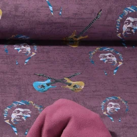 Softshell Digitaldruck Jimi Hendrix Bordeaux