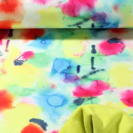 Softshell Wasserfarben Gelb Multicolor