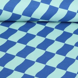 Softsweat Rechtecke Welle Mint Tintenblau