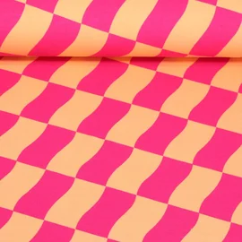 Softsweat Rechtecke Welle Orange Pink