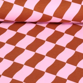 Softsweat Rechtecke Welle Rosa Braun