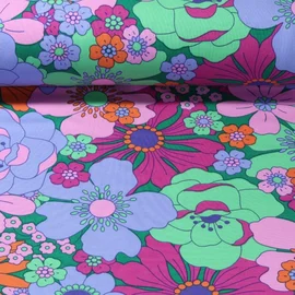 Sommersweat "Blomster" Grün
