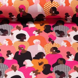 Sommersweat "Frauen der Welt" Orange Angeraut