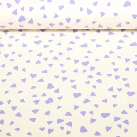 Sommersweat French Terry Herzen Ecru