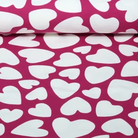 Sommersweat French Terry Herzen Pink