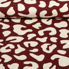Sommersweat French Terry Leopard Braun Ecru