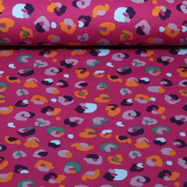 Sommersweat French Terry Leopard Pink