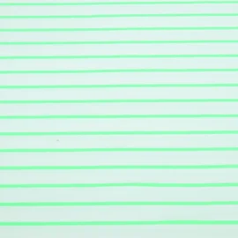 Sommersweat - French Terry Streifen Weiß Neon Grün