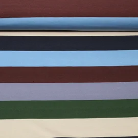 Sommersweat Streifen XL Braun Multicolor