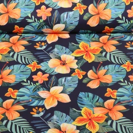 Performance Jersey "Blüten" Marine