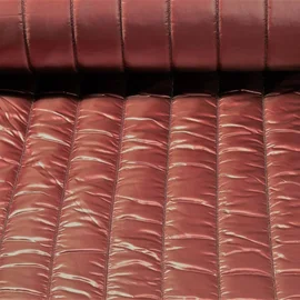 Steppstoff Glänzend Streifen Uni Altrosa