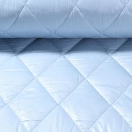 Steppstoff Rauten Hellblau 