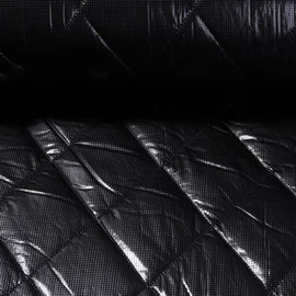 Steppstoff Rauten Schwarz 