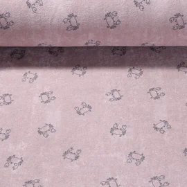 Stretch Frottee Krabben Altrosa