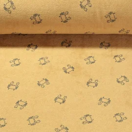 Stretch Frottee Krabben Gelb