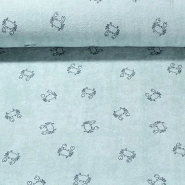 Stretch Frottee Krabben Mint
