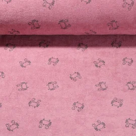 Stretch Frottee Krabben Pink
