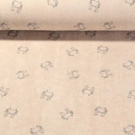 Stretch Frottee Krabben Sand