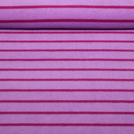 Stretch Frottee Streifen Rosa Fuchsia