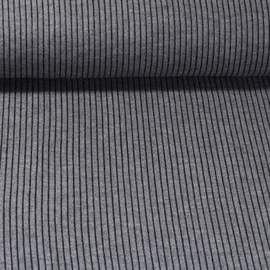 Strickjersey Gerippt Grau