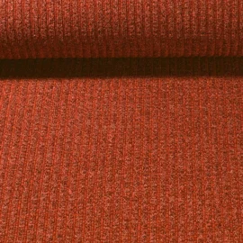 Strickjersey Gerippt Kupfer Melange