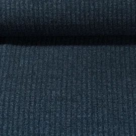Strickjersey Gerippt Petrol  Melange