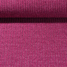 Strickjersey Gerippt Pink Melange