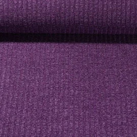 Strickjersey Gerippt Violett Melange