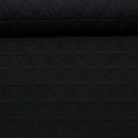 Strickjersey Gesteppt Dreiecke Schwarz