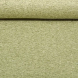 Strickjersey Melange Pastell Khaki 