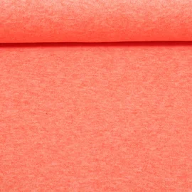 Strickjersey Melange Pastell Orange 