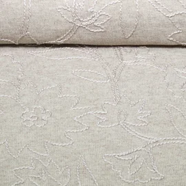 Stricksweat Blumen Bestickt Sand