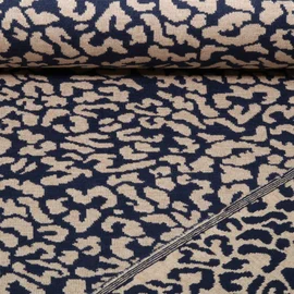 Stricksweat Jacquard Doubleface Leo Navy