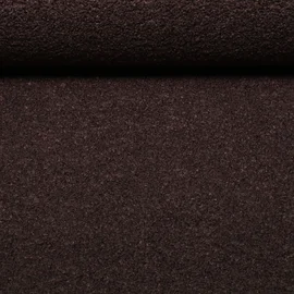 Sweat  Bouclé Uni Dunkelbraun