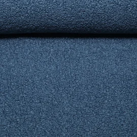 Sweat  Bouclé Uni Jeansblau