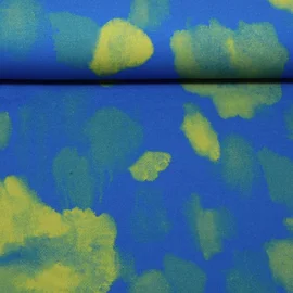 Sweat French Terry Camouflage Blau