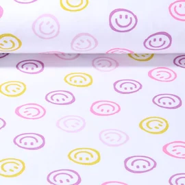 Sweat angeraut Smiley Weiß