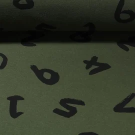 Sweat angeraut Zahlen Armygrün