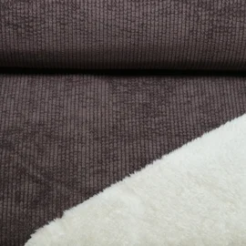Teddy-Cord Doubleface Braun