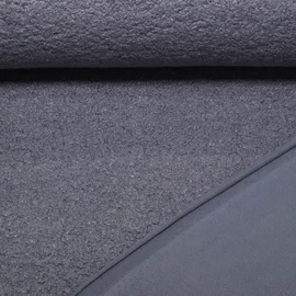 Teddyfleece Doubleface Uni Jeansblau