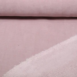 Teddyfleece Doubleface Veloursstrick Uni Mauve