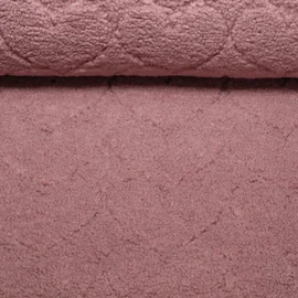 Teddyfleece Geprägte Herzen Mauve