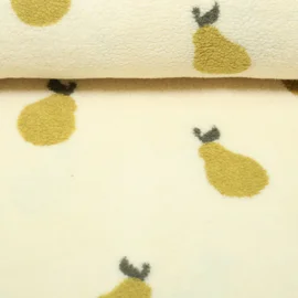 Teddyfleece Jacquard Birnen Beige